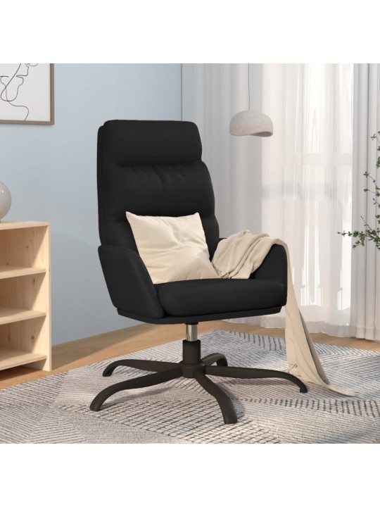 Relaxační křeslo černé umělá kůže