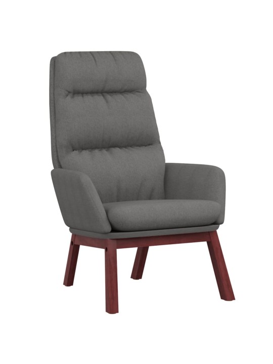 Relaxační křeslo světle šedé textil