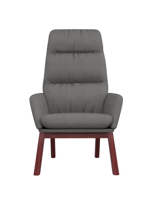 Relaxační křeslo světle šedé textil