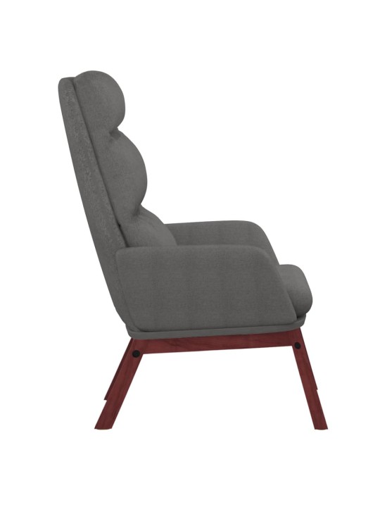 Relaxační křeslo světle šedé textil