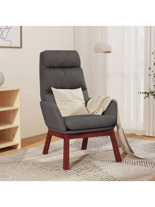 Relaxační křeslo tmavě šedé textil