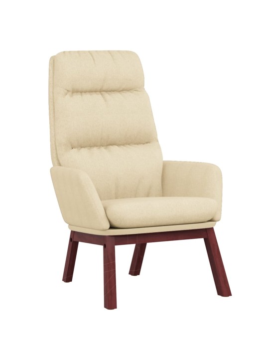 Relaxační křeslo krémové textil