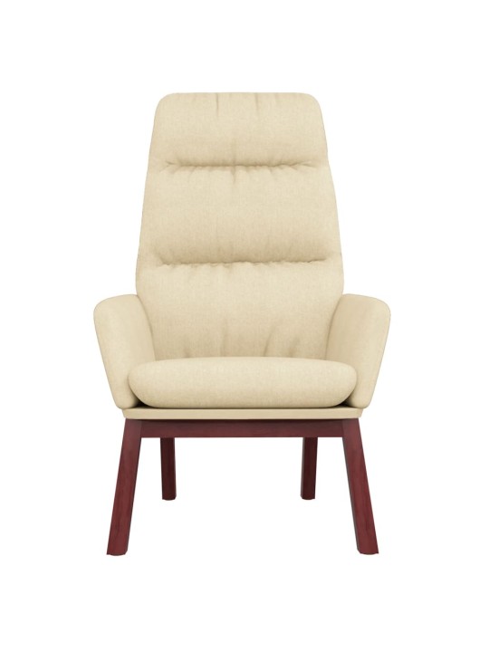 Relaxační křeslo krémové textil