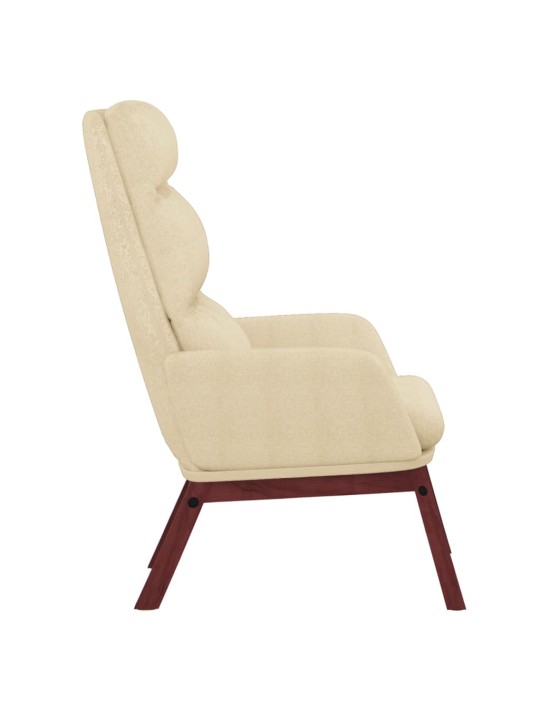 Relaxační křeslo krémové textil