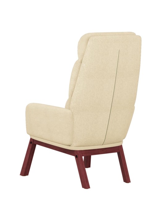 Relaxační křeslo krémové textil