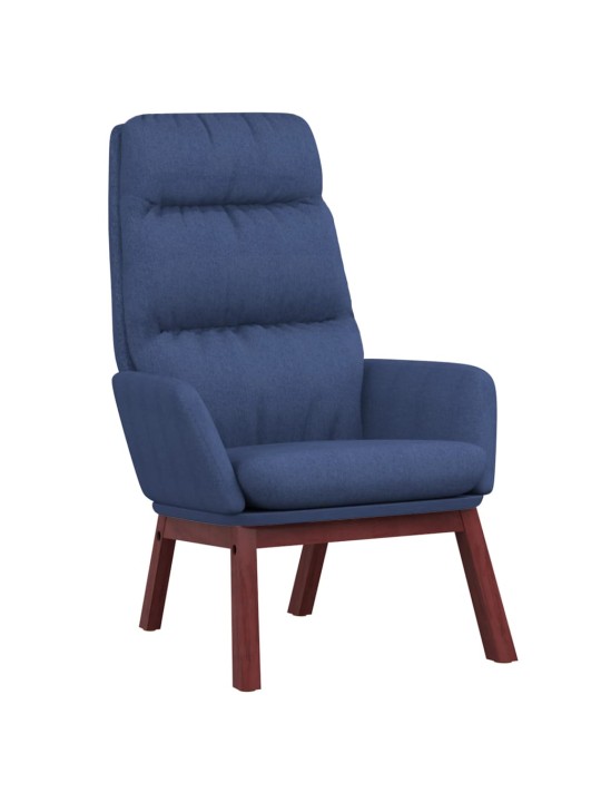 Relaxační křeslo modré textil
