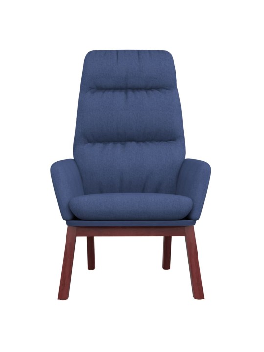 Relaxační křeslo modré textil