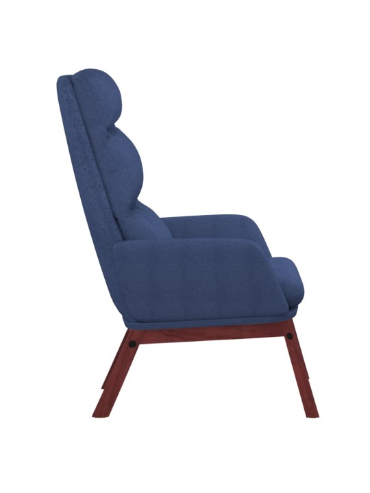 Relaxační křeslo modré textil