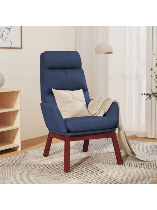 Relaxační křeslo modré textil