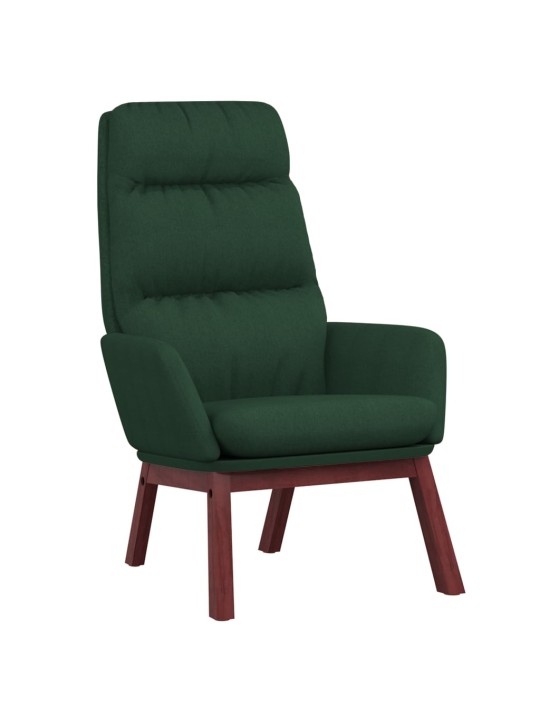 Relaxační křeslo tmavě zelené textil