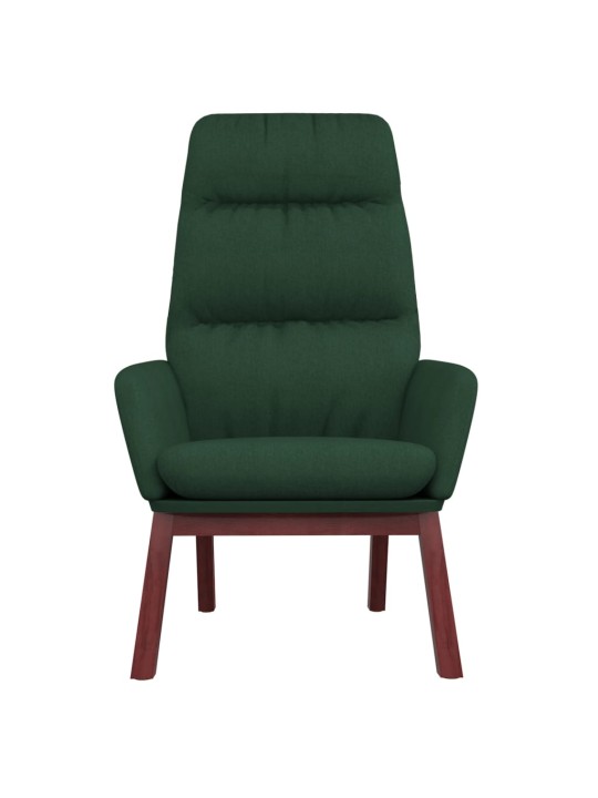 Relaxační křeslo tmavě zelené textil