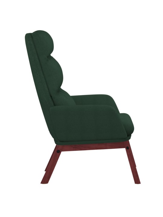 Relaxační křeslo tmavě zelené textil