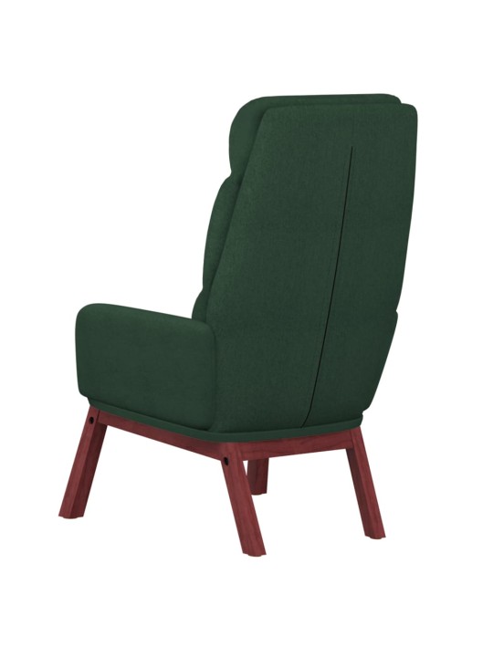 Relaxační křeslo tmavě zelené textil