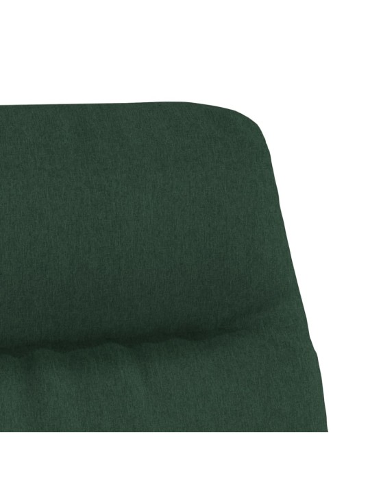 Relaxační křeslo tmavě zelené textil