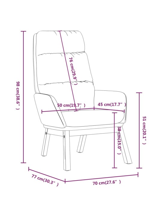 Relaxační křeslo tmavě zelené textil