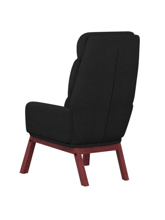 Relaxační křeslo černé textil