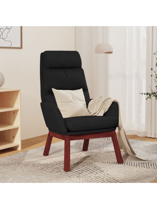 Relaxační křeslo černé textil