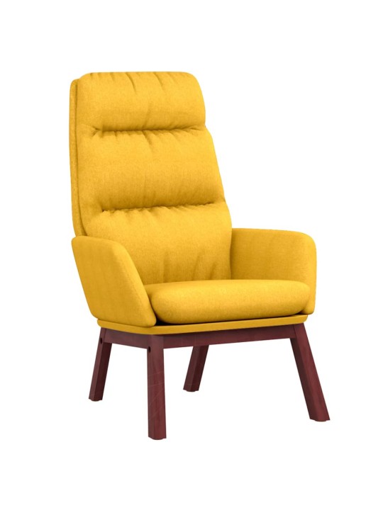 Relaxační křeslo hořčicově žluté textil