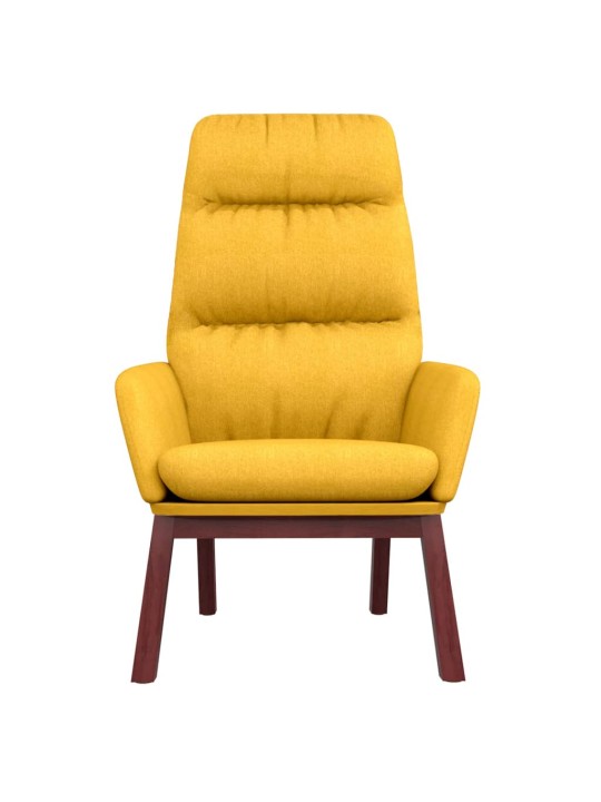 Relaxační křeslo hořčicově žluté textil