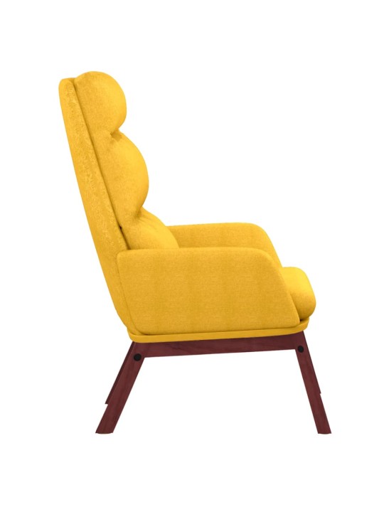 Relaxační křeslo hořčicově žluté textil