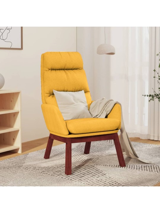Relaxační křeslo hořčicově žluté textil