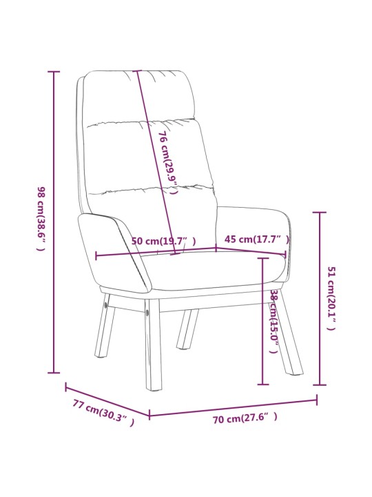 Relaxační křeslo taupe textil