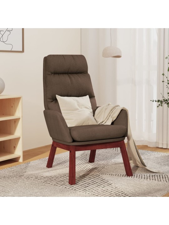 Relaxační křeslo taupe textil