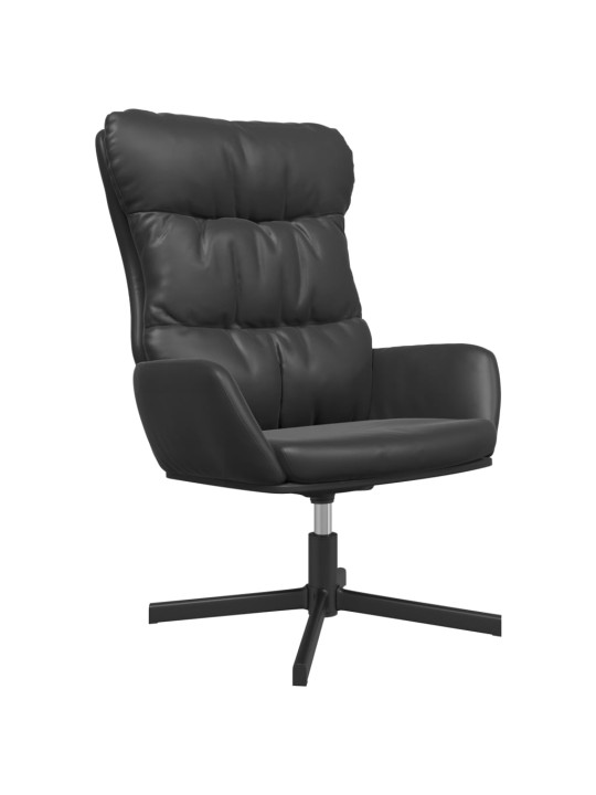 Relaxační křeslo černé umělá kůže