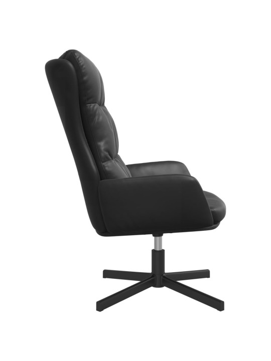 Relaxační křeslo černé umělá kůže