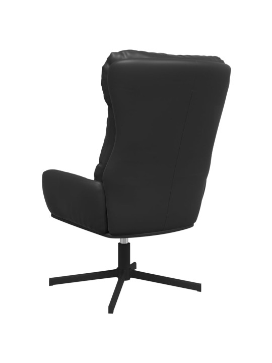 Relaxační křeslo černé umělá kůže