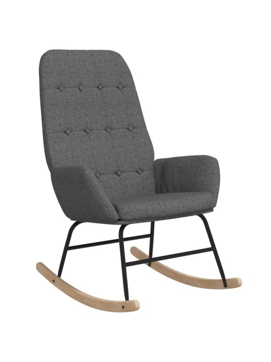 Houpací křeslo světle šedé textil