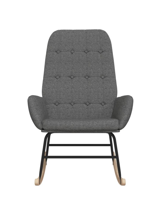 Houpací křeslo světle šedé textil