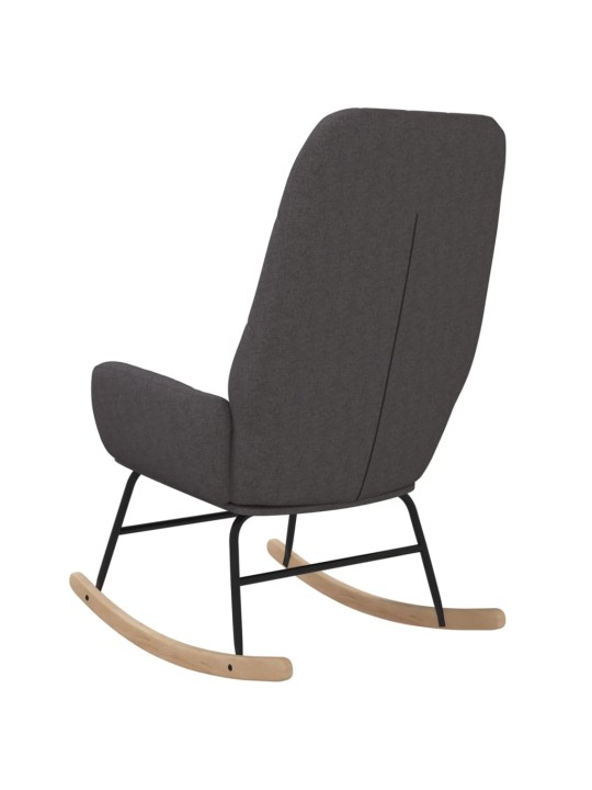 Houpací křeslo světle šedé textil