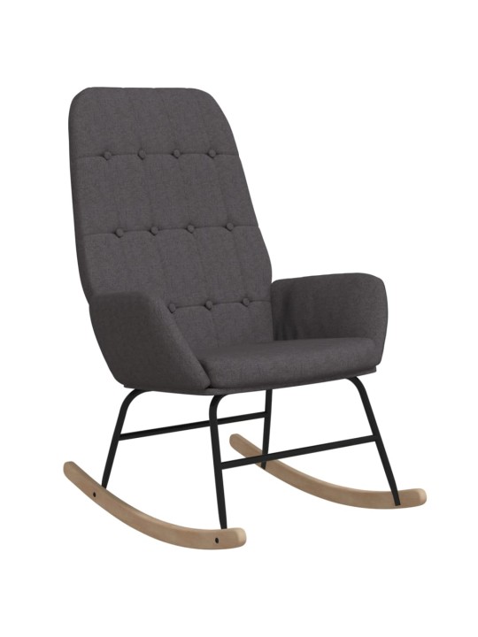 Houpací křeslo tmavě šedé textil