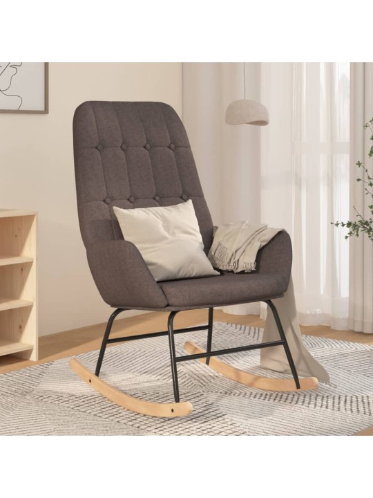 Houpací křeslo tmavě šedé textil