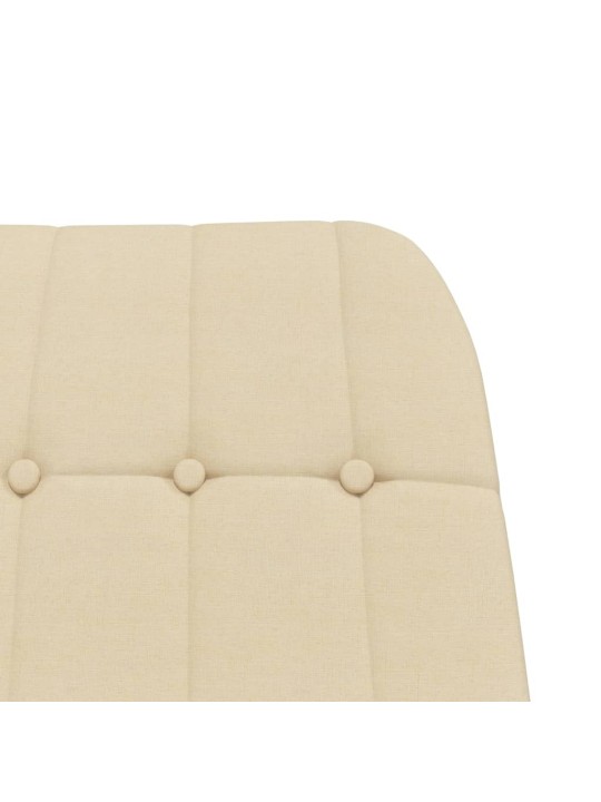 Houpací křeslo krémové textil