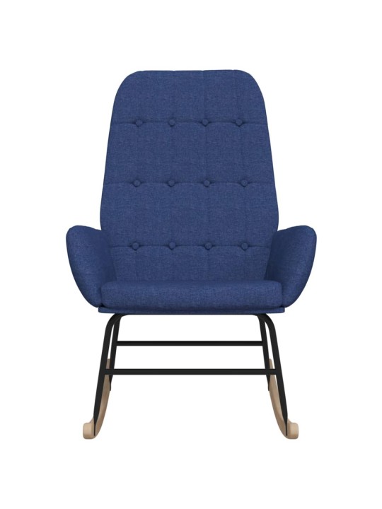 Houpací křeslo modré textil