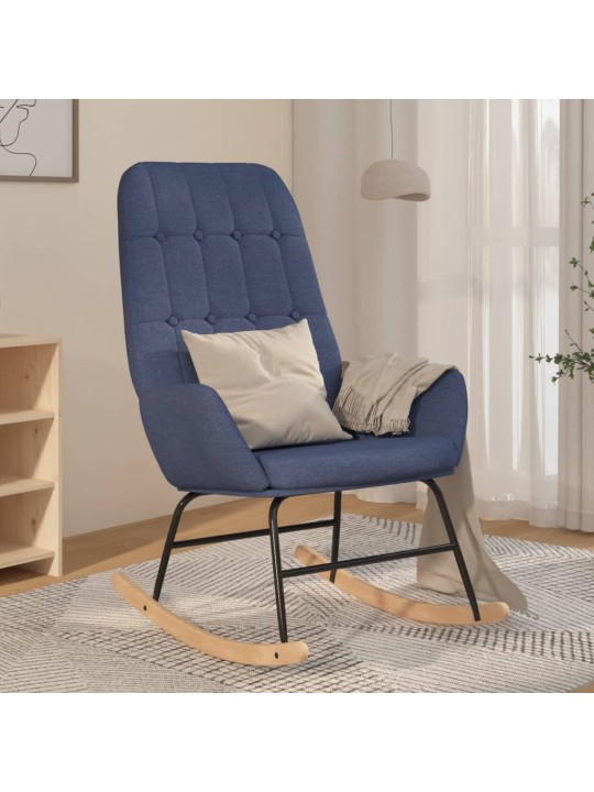 Houpací křeslo modré textil