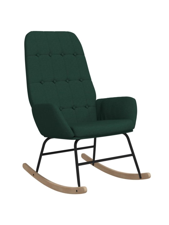 Houpací křeslo tmavě zelené textil