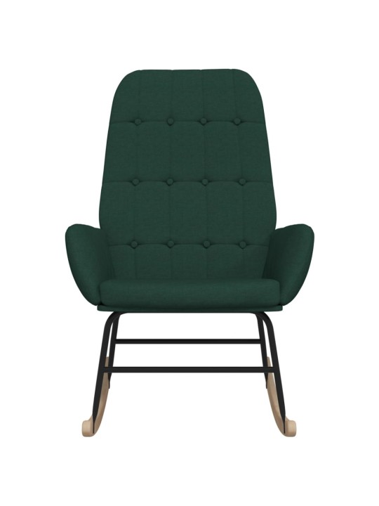 Houpací křeslo tmavě zelené textil