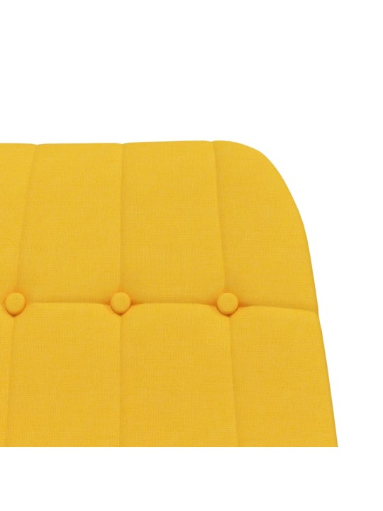 Houpací křeslo hořčicově žluté textil