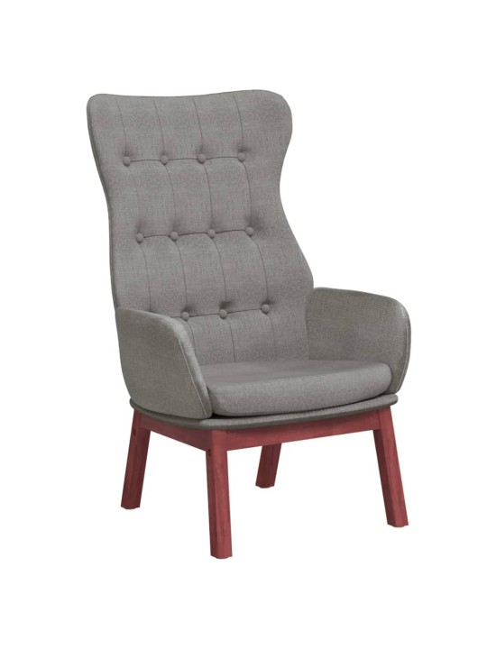 Relaxační křeslo světle šedé textil
