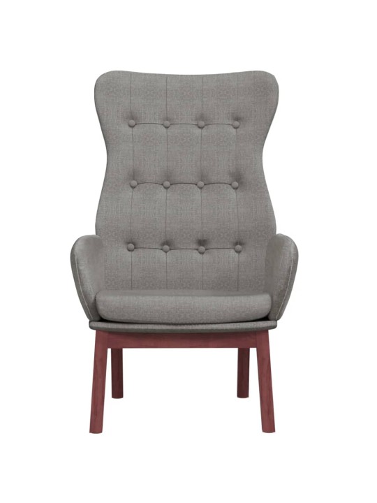 Relaxační křeslo světle šedé textil