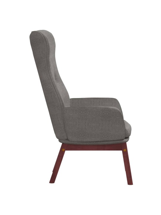 Relaxační křeslo světle šedé textil