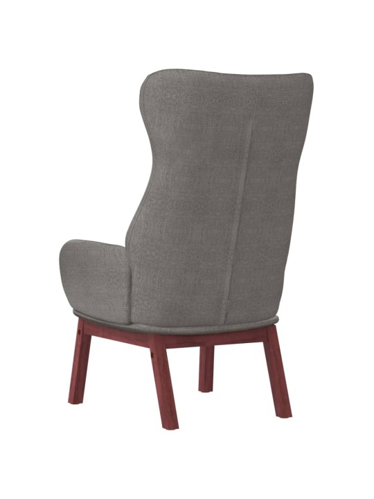 Relaxační křeslo světle šedé textil