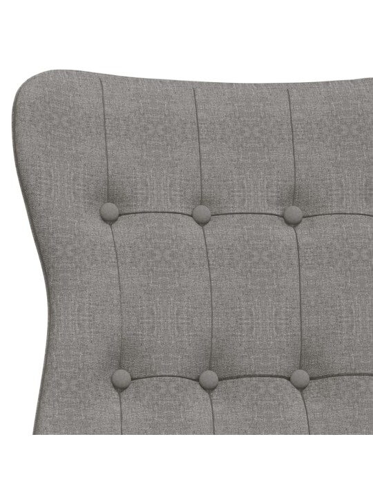 Relaxační křeslo světle šedé textil
