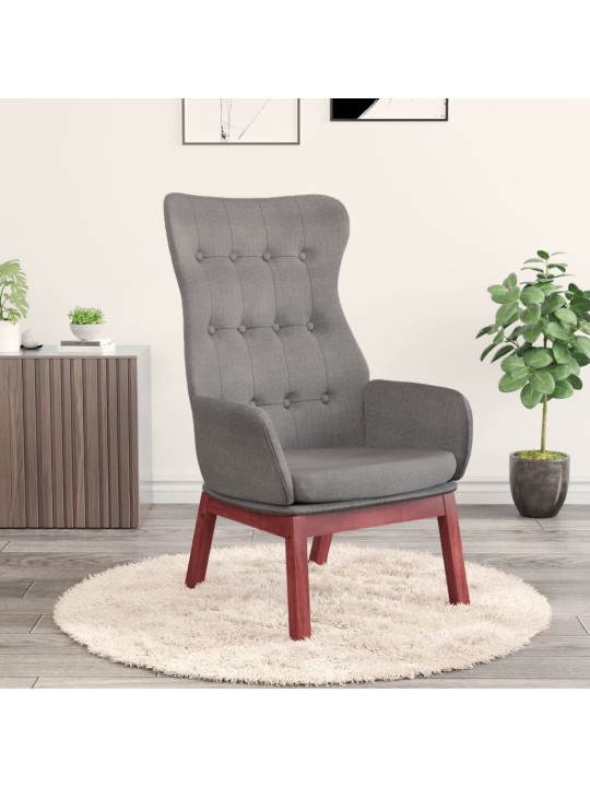 Relaxační křeslo světle šedé textil