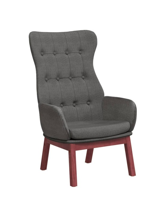 Relaxační židle tmavě šedá textil