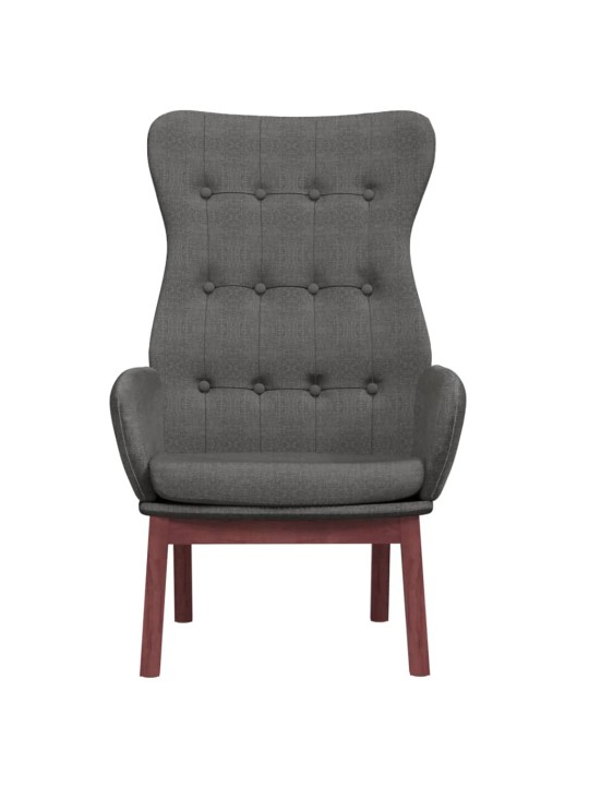 Relaxační židle tmavě šedá textil