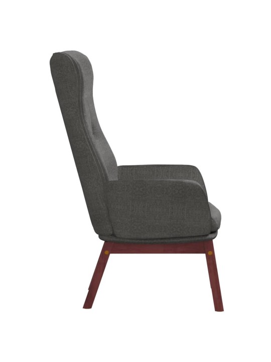 Relaxační židle tmavě šedá textil
